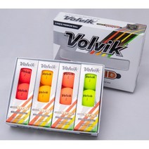 볼빅 뉴 비비드 골프공, 레드 오렌지 핑크 그린, 1세트