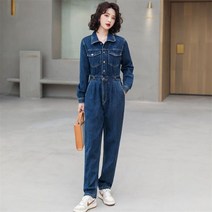 [Myshe]패션 슬림 바지 여성 가을 데님 점프슈트 Myshe qxz1208YClt5