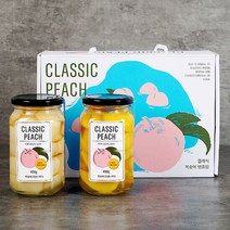 복숭아병조림 선물세트 2종 백도490g+황도490g, 단품