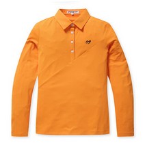 마스터바니 CR 긴팔 F 여성 솔리드 텍스쳐 블록 티셔츠 42191TO051 OR