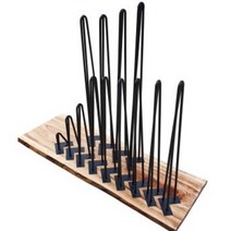 올댓테이블 헤어핀 철재 가구 다리 40종, 4.로즈골드크롬3줄, 400미리12파이