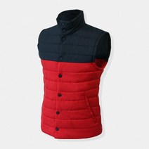 제이에이치스타일 라인 배색 경량 패딩조끼