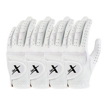 기어엑스 여성용 올양피 방수 골프장갑 왼손착용 4P, 흰색