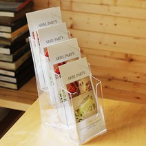 아크릴 카탈로그꽂이 A6(4단/투명/112X203X254mm)