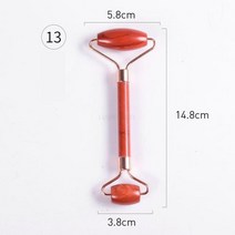 자연 옥 페이셜 마사지 더블 롤러 괄사 보드 몸 뒤로 얇은 리프트 얼굴 휴식 스킨 케어 도구, 14 N