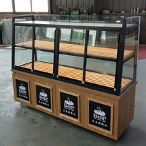 제빵 쇼케이스 진열대 유리 조명 케이크 카페, 180cmx55Wx140cm=2층