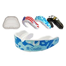 COOLLO SPORTS Boil and Bite 마우스 가드 (청소년 및 성인) DA 맞춤형 핏 스포츠 마우스피스 축구 하키 럭비 라크로스 복싱 MMA (무료 케이스 포함!) (
