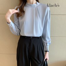클라셰 진주핀턱오피스블라우스_B3F0171