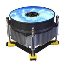 lanshuo 9cm 4 핀 pc 컴퓨터 냉각 cpu 쿨러 팬 음소거 구리 코어 pwm 라디에이터 방열판 for intel lga 115x120013561366, 푸른, RGB