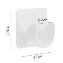 2pcs 강한 커튼 막대 브래킷 홀더 후크 벽 접착제 욕실 샤워 긴장 리테이너 옷장에 대 한 드릴링 스틱 없음, [05] white 4x4cm