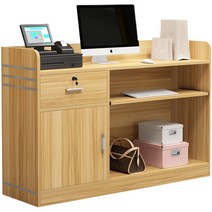 리셉션 안내 데스크 강의단상 탁자 교육 중학교 고등, 따뜻한 화이트 80 x 42 x 92cm