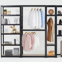 파렛트 파레트 해피 랙 렉 앵글 칸막이 재단 철제 선반 4단 다용도실 알파룸 짐보관서비스, 앵글선반 400x2400(블랙)