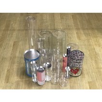 PVC 투명 원통 케이스 100개단위/원형케이스/인형 피규어 보관 미니 베이비돌 방석케이스 포장상자, 100개