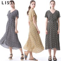 리스트 패플단독-리스트 페이즐리 버튼다운 원피스