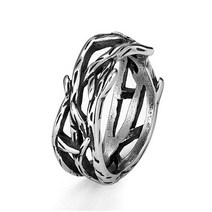 기독교 빅토리 올리브 브랜치 남성 반지 할로우 아웃 스테인레스 스틸 펑크 레트로 커플 바이커 쥬얼리 창, 01 stainlesss_08 14