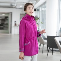 엄마옷 모슬린 모자 배색 사파리 점퍼 JP112290마담 미시옷 50대 중년여성의류 60대 엄마옷 빅사이즈 할머니옷 여성옷
