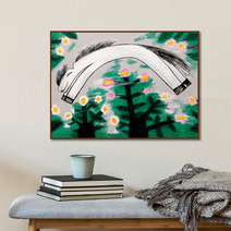 환희 김점선 말 그림액자 (캔버스 액자포함), 60x43cm, 캔버스패널3