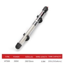 히터봉 YUGE 온도 조절 가능 온도조절기 히터 로드 수중 수족관 어항 수열 110V-220V 25W 50W 100W 200W 300W, [01] 25W, [02] US plug 110V