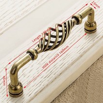 엔틱 앤틱 가구 손잡이 소품 골동품 청동 캐비닛 핸들 중공 새장 핸들 서랍 손잡이 옷장, 3001-160 브론즈