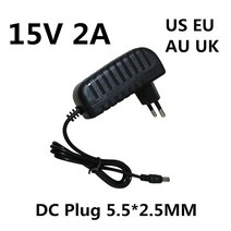 마샬 스톡웰 휴대용 블루투스 스피커용 15V 2A AC DC 어댑터 충전기, 02 EU_01 15V 2A