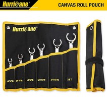 [정품] HURRICANE SAE 플레어 너트 렌치 6개 세트 브레이크 라인 0.6cm(1/4인치)에서 2.5cm(1인치) 크기 6포인트 15° 오프셋 엔드 연료 튜브