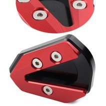 1pcs 오토바이 킥 스탠드 풋 서포트 사이드 패드 Yamaha YZFR6 용 확대 플레이트 2017 알루미늄, 01 빨간