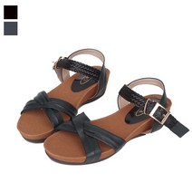 고트스킨 미들굽 샌들 5cm(BNS1009)