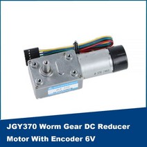 저속 모터 미니 소형 감속기 인코더 싱글 샤프트 웜 기어 속도 조절 가능, 40RPM, 6V only Motor