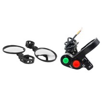 Scooter Rearview 전기 자전거 스쿠터 호른 턴 켜기 / 끄기 버튼 스위치가있는 Xiaomi M365 M365 Pro, 하나, 검은 색