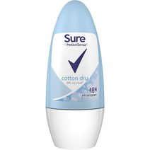 [영국] Sure 코튼 드라이 안티퍼스피런트 데오드란트 롤온 50ml 50ml 1개, 5개