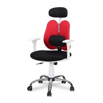 오너클랜 [히트가구] J1303 헤드형 듀얼백 사무의자 7colors, 레드