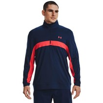 Under Armour 남성용 스톰 미드레이어 하프 지퍼 긴팔 티셔츠 블랙 (002)/화이트 S, XX-Large, Academy (409)/Summit White