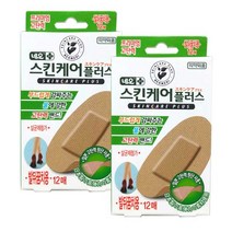 네오 스킨케어플러스 발뒤꿈치용 12매/발뒤꿈치/뒤꿈치/고탄력/밴드/패드/패치/물집 방지, 2개