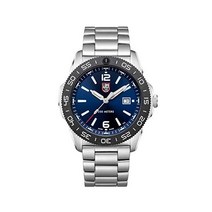 루미녹스 퍼시픽 Diver XS.3123 남성용 시계 44mm 날짜 표시가 있는 실버블루