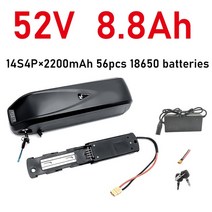 2인승전기자전거 전기 자전거 Hailong 배터리 스쿠터 36V 48V 52V USB 18650 BBS02 11Ah 500W, 17 52V 8.8Ah 14S4P, 한개옵션1