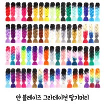 라이프피스 그라데이션 땋기 레게머리 얀헤어블레이즈, 1개, 투톤42