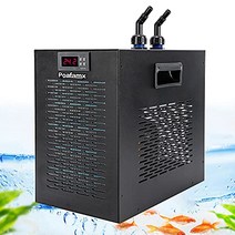 Poafamx 수조 쿨러 15-28℃ 조정 가능 160L 파이프 부착 순환 펌프 첨부 일본어 취급 설명서 첨부 품질 보증 1년 디지털 표시 항온 저소음 에너지 절약 양어장호텔 110V