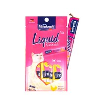비타크래프트 리퀴드스낵 치킨 타우린 4p 고양이간식 캔 파우치