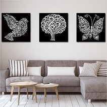 보석십자수 5D 행운과 부귀 시리즈 40x40cm 도안 큐빅 비즈 십자수, 나비