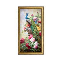 L.ONLINESHOP보석십자수 5D 공작새 55X90CM 십자수도안 십자수실 십자수원단 프린트십자수 십자수아기신발 프렌치자수, default