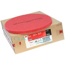 가나다용품 3M 적색패드5장-1박스 사이즈선택 10인치~22인치 마루광택기패드 바닥세척작업 동시에 광택작업 청소솔 빨강색패드 돌돌이솔 기계솔 마루광택기솔, 1box, 10인치-5장