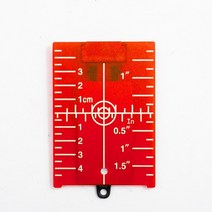 레이저레벨기 수평기 Hilti Leica 라인 용 1pc 타겟 카드 플레이트 6x9Cm, 01 red