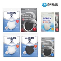 유한킴벌리 크리넥스 KF80 KF94 데일리 입체형 황사마스크 새부리형 소형 중형 대형, 10매, KF-80소형(블랙)
