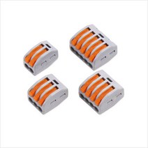 레버콘넥터 원터치 커넥터 2P 3P 4P 5P 5개묶음 전선 커넥타, 레버콘넥터4P（5개）