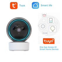 가정용 적외선 홈카메라 반려동물 펫캠 qzt tuya ip 카메라 와이파이 실내 돔 홈, 1080p 및 64GB 카드, 영국 플러그