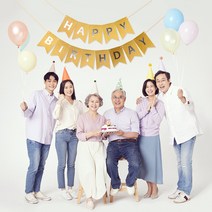 해피벌스데이가랜드 깃발 골드 생일가랜드, 해피벌스데이가랜드(깃발)골드