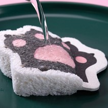 캐릭터매직수세미-냥이발바닥 설거지 주방소품 깔끔소재