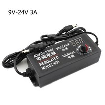 배터리 충전기조정 가능한 ac dc 전원 공급 장치 3v 5v 6v 9v 12v 15v, 9v-24v 3a, 유럽 ​​연합