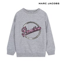 마크제이콥스키즈 공용 스팽글 레터링 맨투맨 티셔츠(그레이)