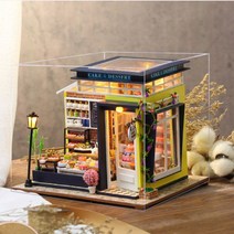 LED 미니어처하우스 만들기 소품 키트 DIY 인형 책꽂이 하우스 집 장식 미니어처, 02